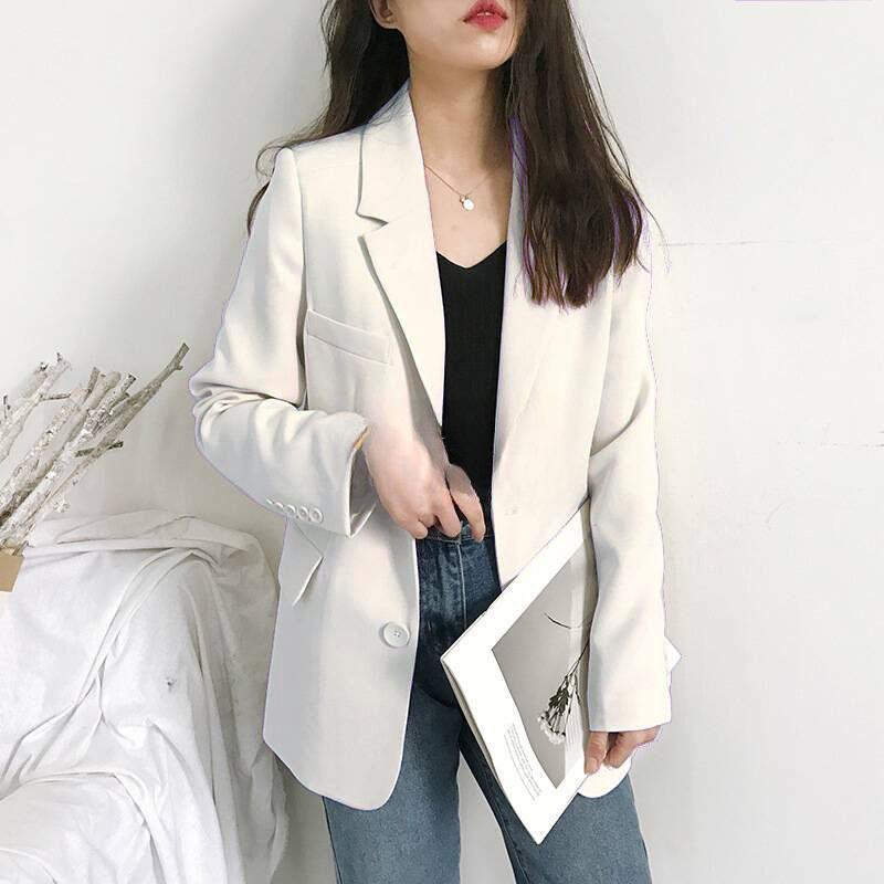 Elegant Blazer Women Fashion Vintage Suit Jackets Jackets Coat Office Lady Chic Classic Solid Casual Oversized Outerwear