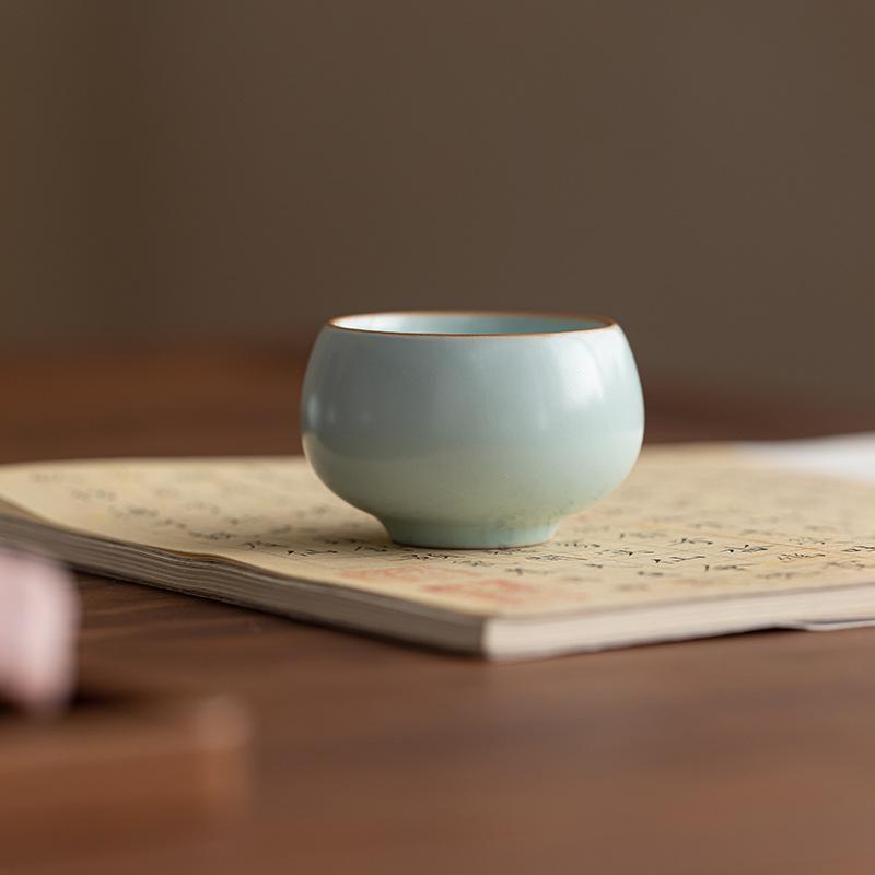 Ручная печь Тяньцин чайная чашка Бытовая керамическая чашка мастера Луоханя Одиночная чашка Чайный набор Чайное открытие может поднять чайную пиалу