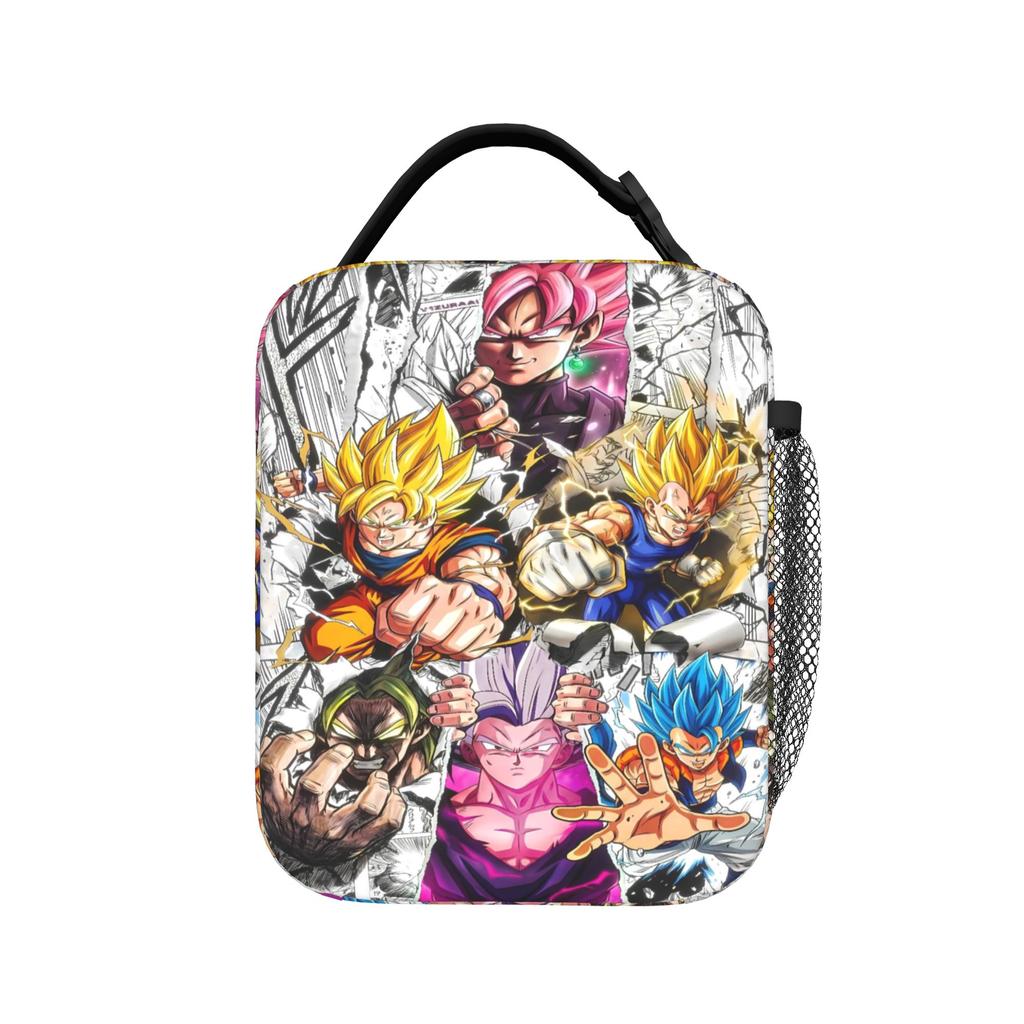 Dragons Ball Anime Song Goku Lunch Bag Picnic Portable Zipper Thermal Tote Handbags For Men Waterproof Cooler Bag Back To School