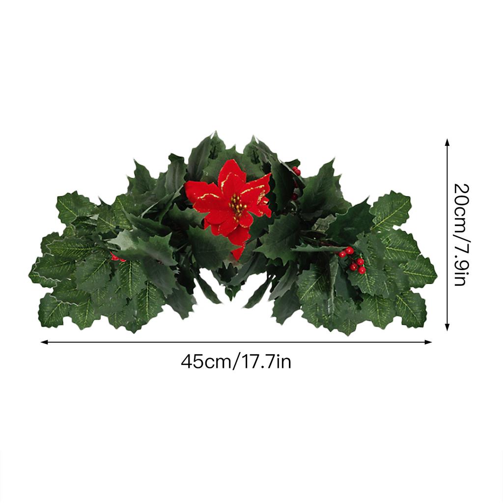 Рождественское украшение над дверью 45 см шелковая ткань искусственный рождественский венок декор для двери