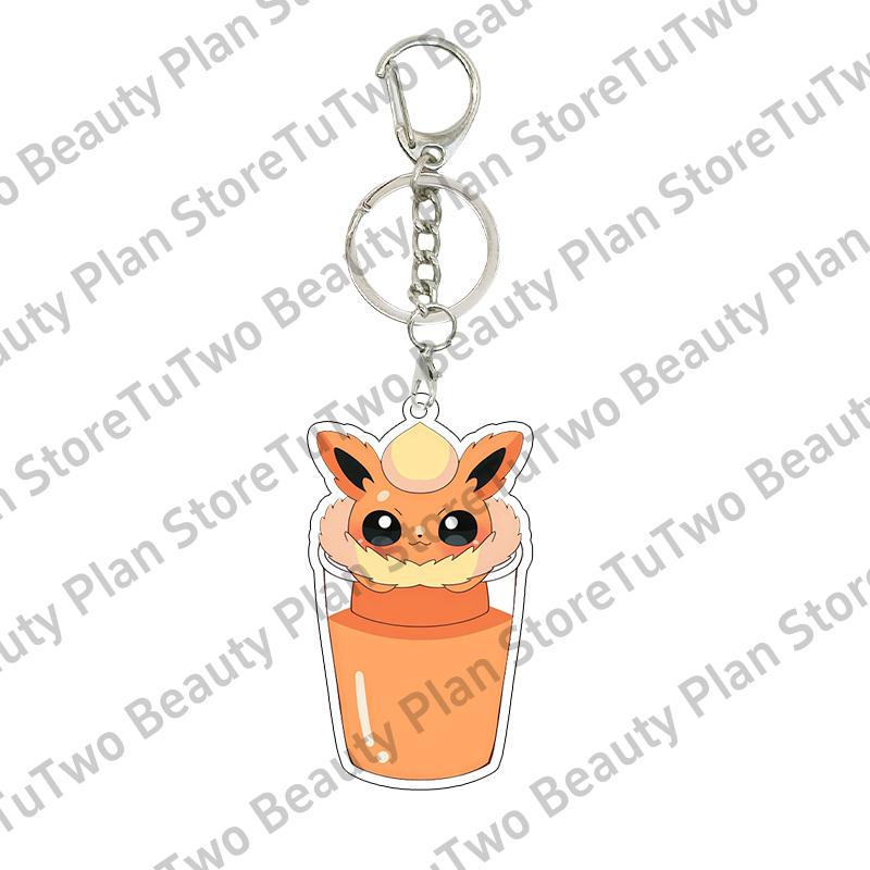 Акриловый брелок Eevee из аниме и мультфильма, подвеска для девочек и мальчиков, Vaporeon, Jolteon, Flareon, милый кулон, брелок для телефона, подарок для друзей, игрушки