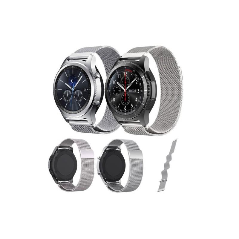 Элегантный миланский магнитный ремешок из нержавеющей стали для часов Samsung Gear S3 Frontier