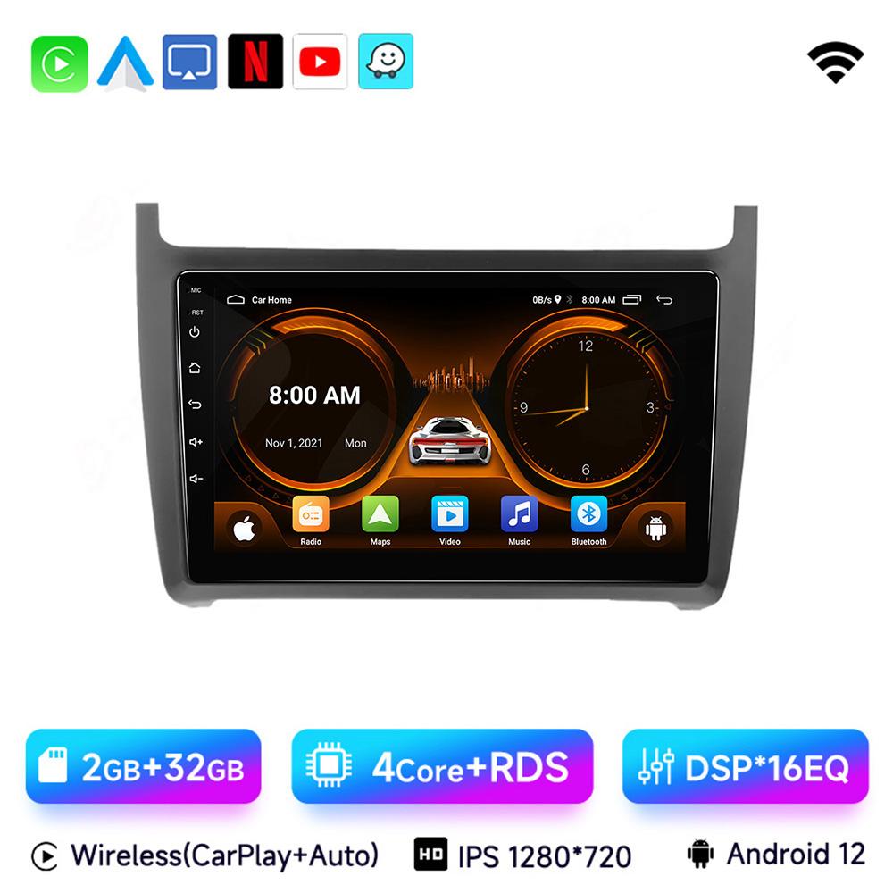 JIUYIN 9-дюймовый Android 13 автомобильный радиоприемник для Volkswagen VW POLO 5 Sedan 2008 - 2025 Carplay Multimidia видеоплеер головное устройство
