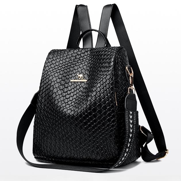 Новый популярный плетеный кожаный рюкзак, многофункциональный противоугонный студенческий рюкзак, дорожный рюкзак для студентов