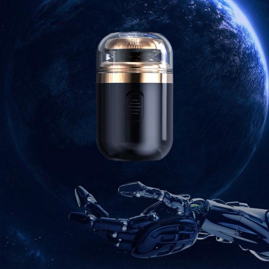 Мини-бритва Capsule 2-в-1 с электробритвой и триммером для носа, USB-зарядка, водонепроницаемый, для влажной и сухой бритья, портативный, для путешествий, для мужчин, для удаления волос на бороде