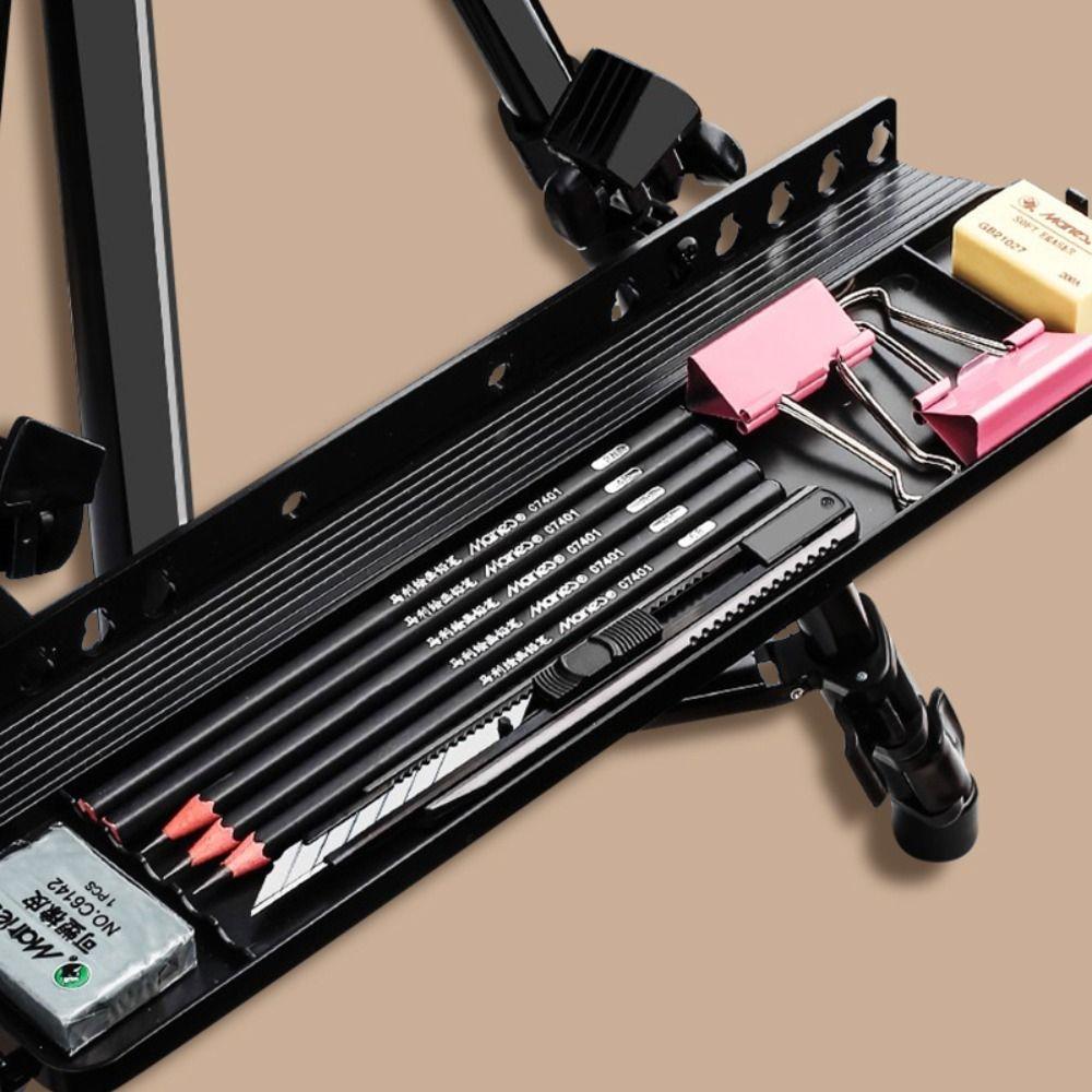 Easy To Install Sketch Storage Rack Plastic Painting Tools Tray Easel Tray Shelf Artists