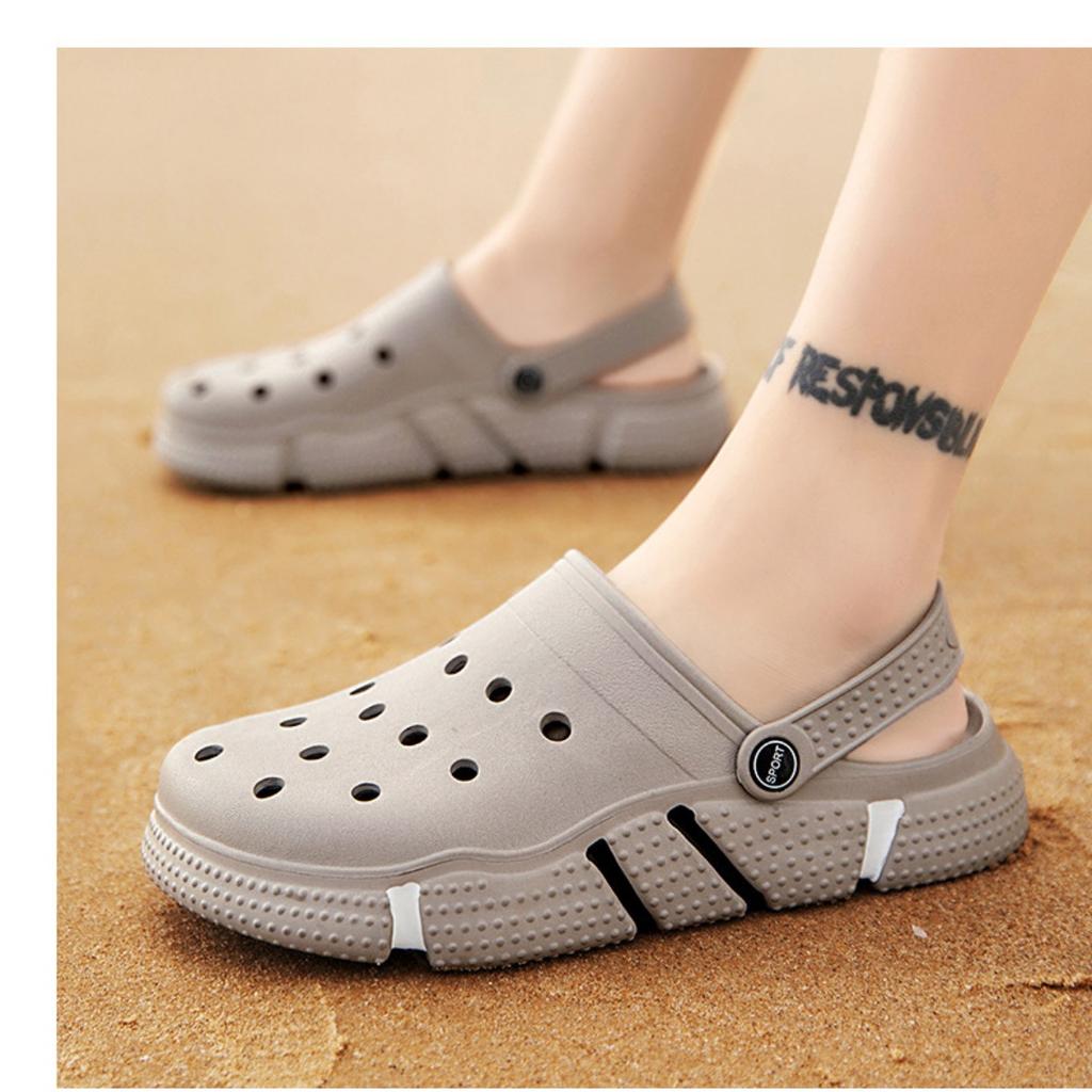 Летние мужские туфли Cave Shoes, тренд на нескользящие сандалии с мягкой подошвой и полым носком, мужские пляжные тапочки с толстой подошвой