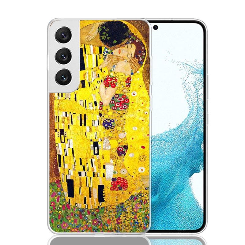Поцелуй Густава Климта Дизайн Для Чехла Телефона Samsung Galaxy S25 S24 S23 S21 S22 Ultra S10 Plus S20 FE + Корпус Оболочка Coque Чехол