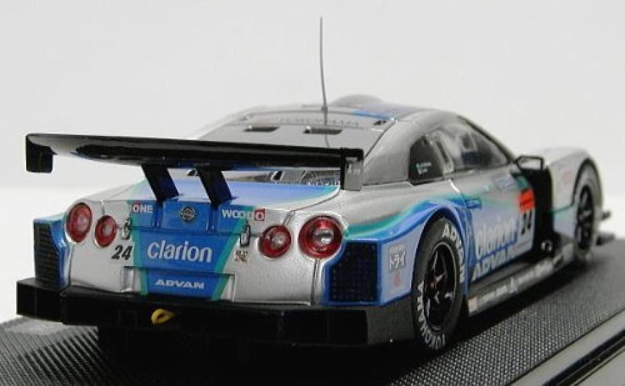 Ebro Масштаб Дерево Один Advan Clarion Super GT500 2008 Готовая Модель 1/43 GT-R #24 Серебристый/Синий