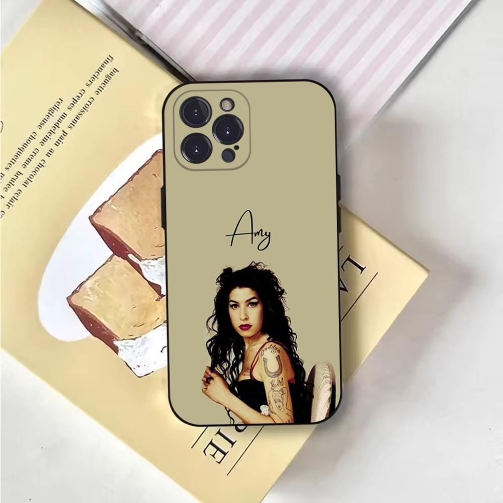 Чехол для телефона Amy Winehouse для iPhone 16,15,14,13,12,11,Pro,X,XS,Max,XR,Plus,Mini Мягкий черный чехол