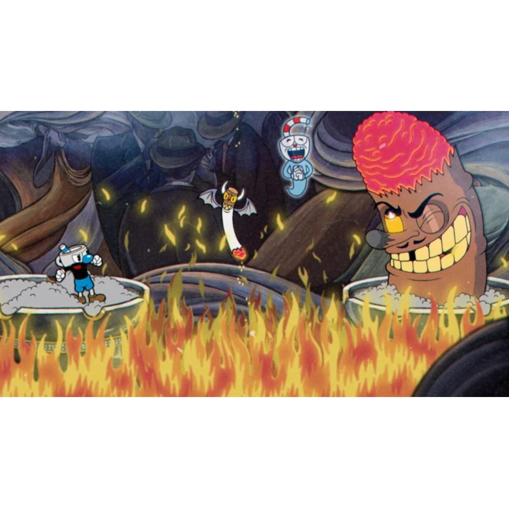 Cuphead -Switch [Бонус] Набор наклеек в стиле ретро, код DL ([The Delicious Last Course] оригинальный саундтрек), в комплект входит роскошная двусторонняя куртка