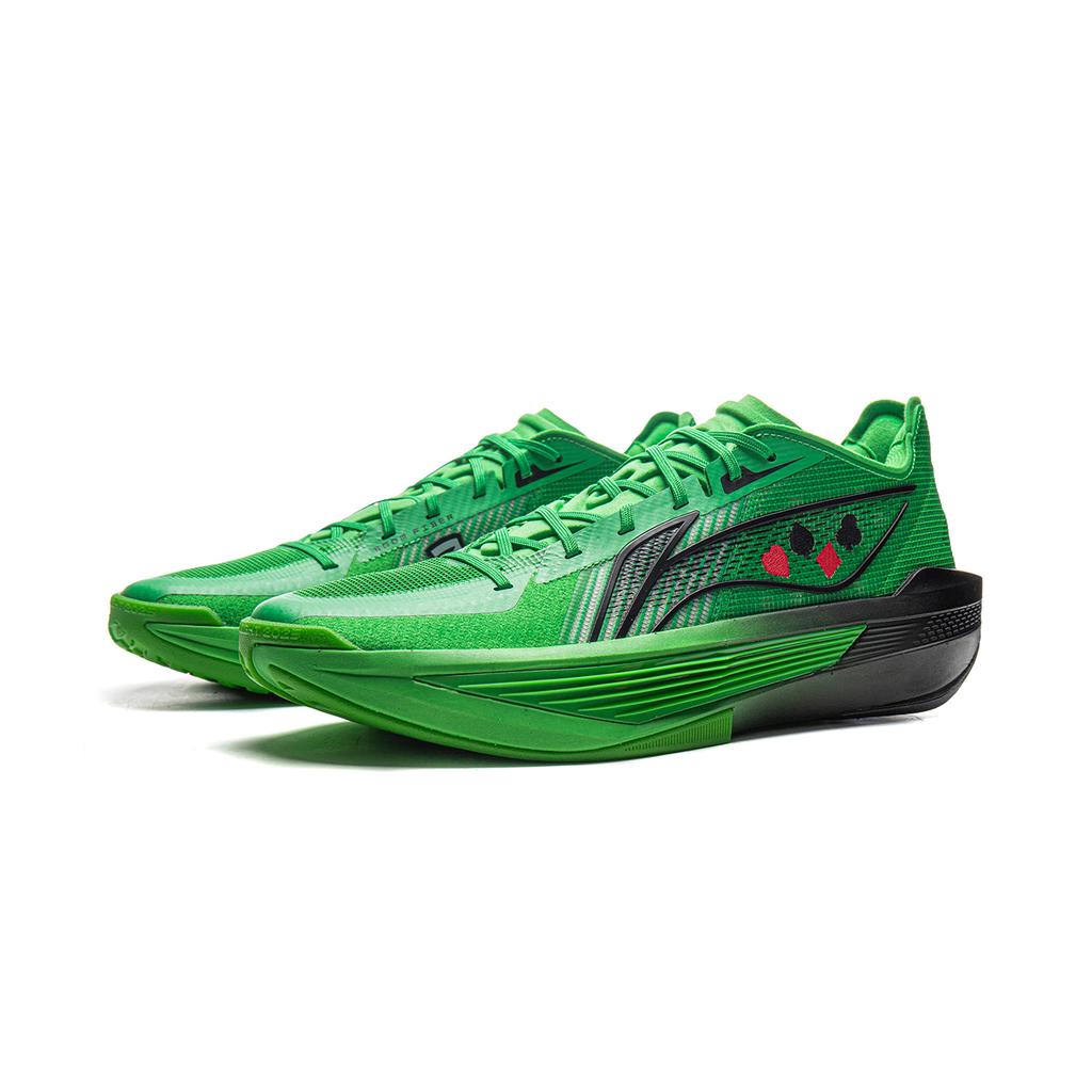 New LINING Ultralight Basketball Shoes Men's Low Top Medium Green ABAV007-27