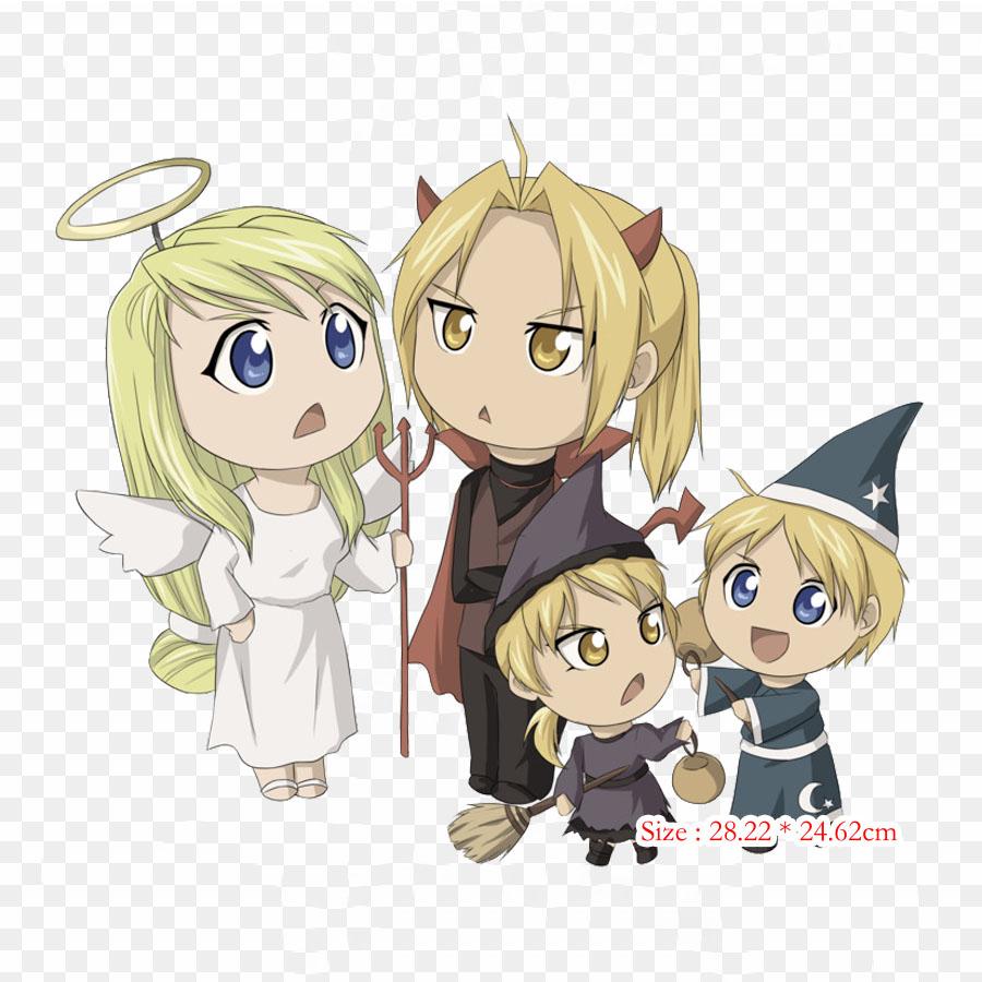 Thermal Sticker Patch On Clothing Edward Elric Vetor Edward Elric Alphonse Elric Iron On Patch For T-Shirt Dress DIY Washable A-Level Applique