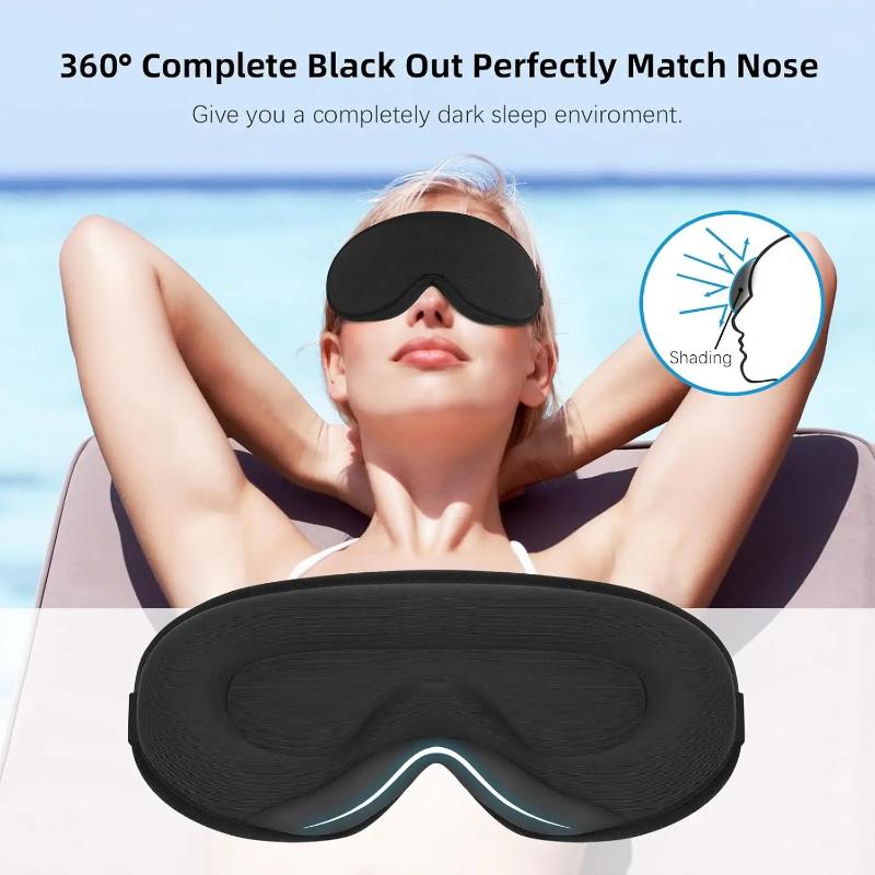 3D contoured маска для глаз – Дышащая и ультра-комфортная для глубокого сна | Блокирует свет без давления на глаза