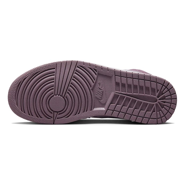 Кроссовки Air Jordan 1 Mid Purple Velvet Женские Фиолетово-Дымчатый Белый DQ8397-500