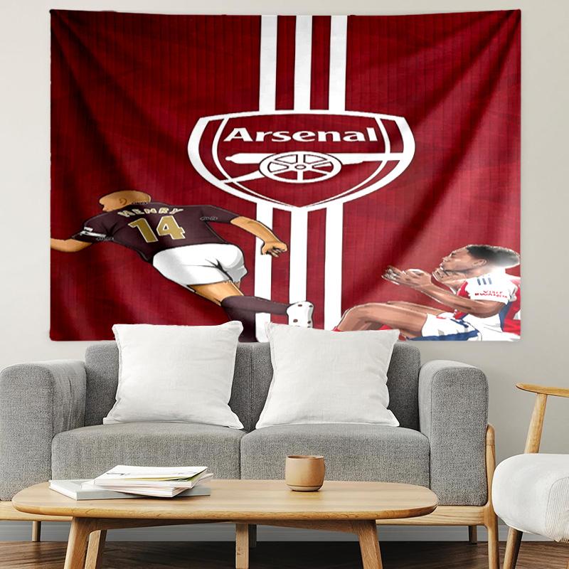 Arsenal F.C Print Tapestry, Lightweight Wall Hanging, for Bedroom, Dorm, Living Room, Home Art Decor - Birthday Christmas Gift for Friends