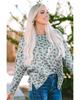 Azura Exchange Animal Print Stitching Loose Long Sleeve Top