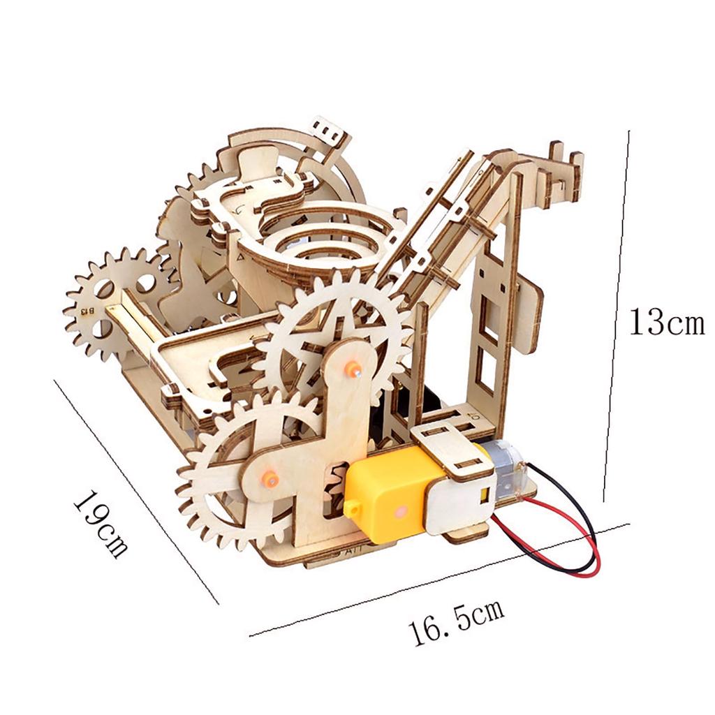 AIJUYE 3D Puzzle, Деревянная головоломка, Деревянная головоломка, Электропривод, Лазерный сборочный комплект, Развивающая игрушка для детей и взрослых, Сборочная машина