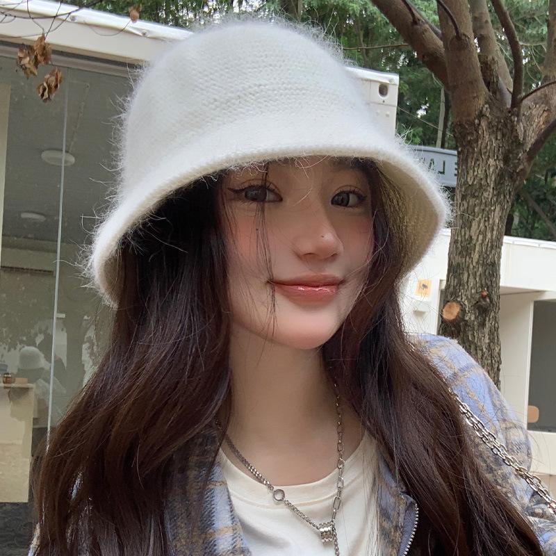 Женская осенне-зимняя универсальная шерстяная шляпа в корейском стиле, теплая зимняя шапка с защитой ушей, шляпа-ведро для большой головы