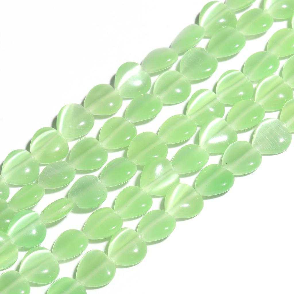 1 шт., бусины из натурального камня, 8 мм, кошачий глаз, лунный камень, опал, в форме сердца, разные цвета, свободные прокладки из бисера, для изготовления ювелирных изделий, браслет, ожерелье