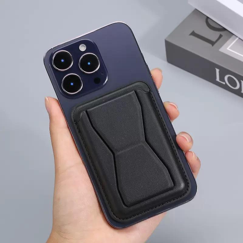 Для iphone 16-12 магнитный держатель для карт, чехол-книжка с задней крышкой, кожаный чехол-кошелек для мобильного телефона с бабочкой