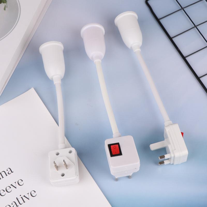 1 шт. Вилка США в патрон для лампы E27, переходник, светодиодная лампа, настенный гибкий держатель для лампы, конвертер с выключателем, гнездо для светодиодной лампы-головки