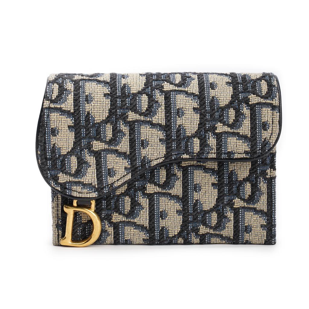 Dior Saddle Jasmine Oblique Classic Embroidered Canvas Bag Women bags Denim-Blue S5644CTZQ_M928