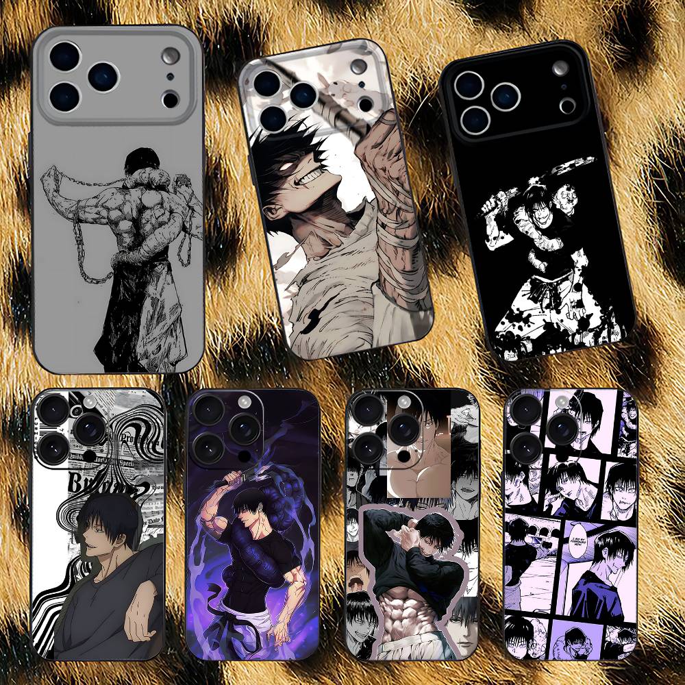 Чехол для телефона Toji Fushiguro Jujutsu K-Kaisen для iPhone 17,16,15,14,13,12,11,Pro,XS,Max,XR,Plus,E,SE4,Mini Черный Мягкий Чехол
