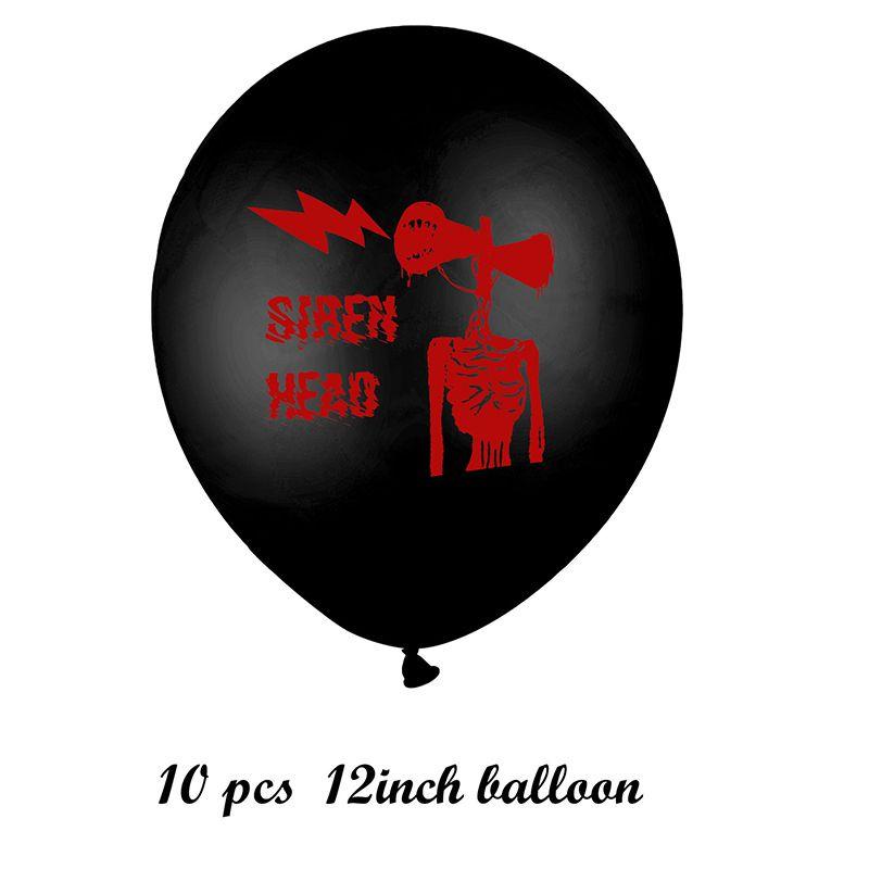 Сиреноголовый Мультяшный Кот Тема Ужасов Баннер из Воздушных Шаров Набор Топперов для Торта на День Рождения