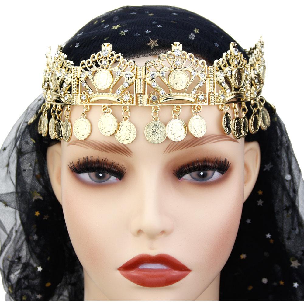 Цепочка на лоб золотого цвета, цепочка для волос, монеты Наполеона, кисточка, аксессуар для волос, ювелирные изделия для невесты, подарок