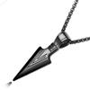 Cool Arrowhead Pendant Stainless Steel Necklace 60cm Chain Vintage Style for Men Boys Teens