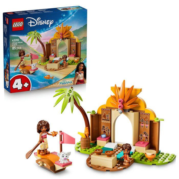 LEGO Disney Vaiana 43282 Maison de Village et Pirogue de Vaiana - Jouet Bateau 4 ans