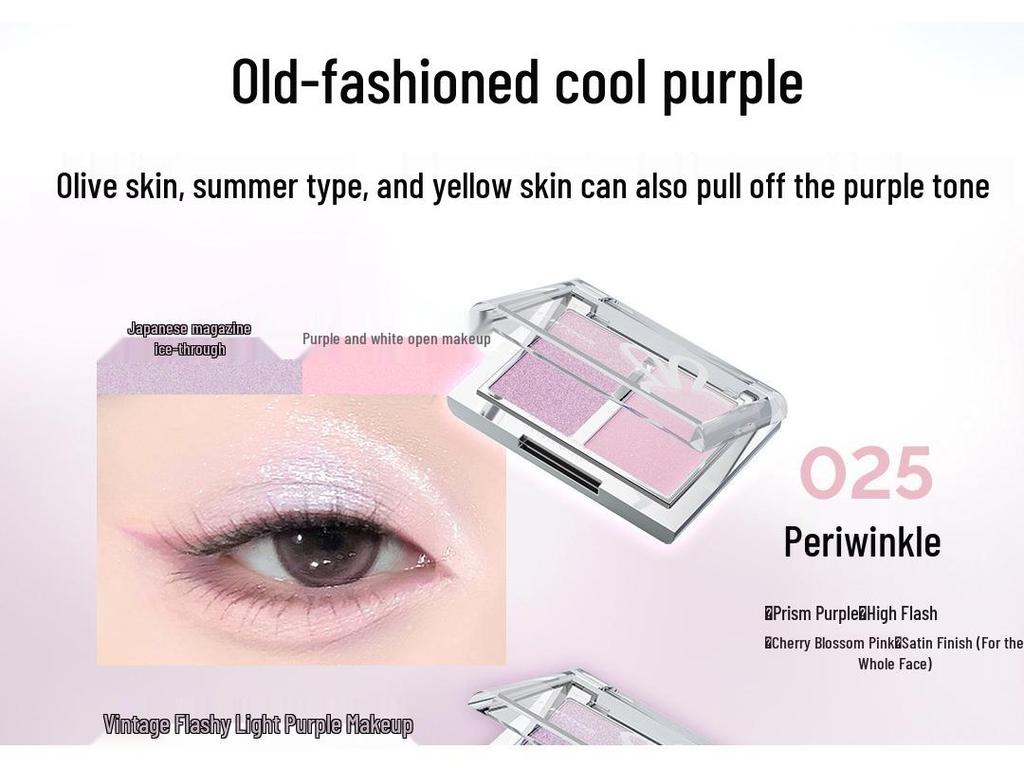 HYNTOOR Two-Color Matte Purple & Earth Tone Eyeshadow Palette 2025