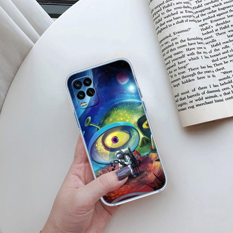 Astronaut Space Alien UFO Transparent Phone Case for Motorola Moto G10 G20 G30 G31 G32 G34 G35 G41 G42 G50 G51 G52 G55 G60 G60S
