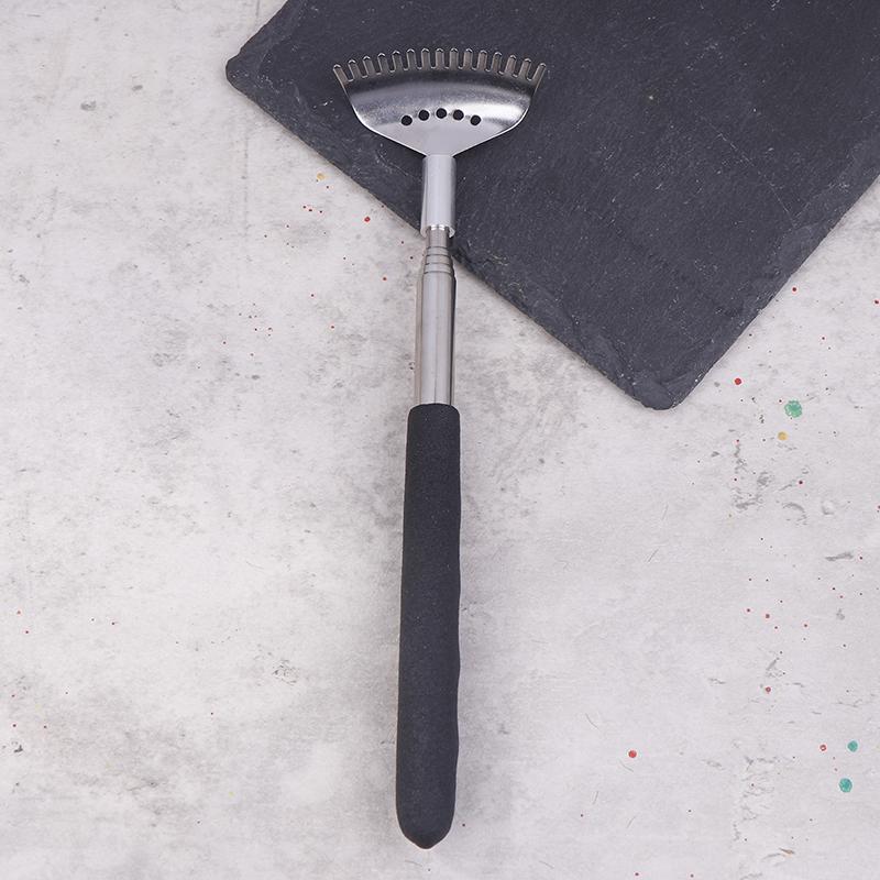 Выдвижная чесалка для спины с 15 граблями, переносная телескопическая резиновая ручка из нержавеющей стали