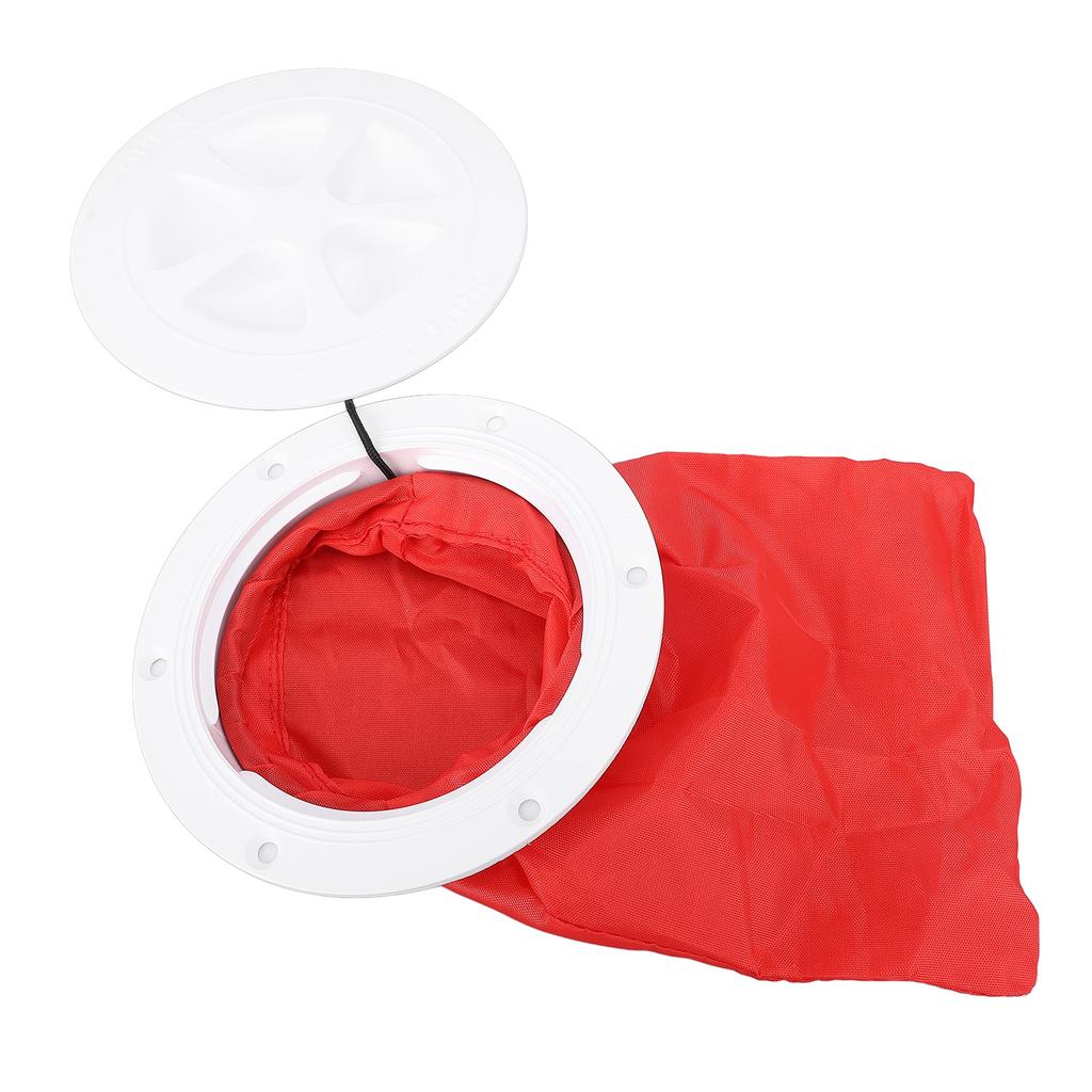Комплект палубной пластины 6 дюймов с сумкой для хранения Круглая герметичная крышка люка для морских яхт, лодок, каяков Белая