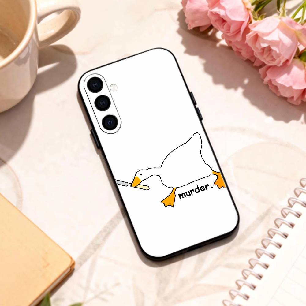 C-Хаотичная Утка Гусь Чехол для Телефона Для Samsung Galaxy A73,A72,A71,A70,A53,A52,A51,Другие Мягкий Черный Корпус