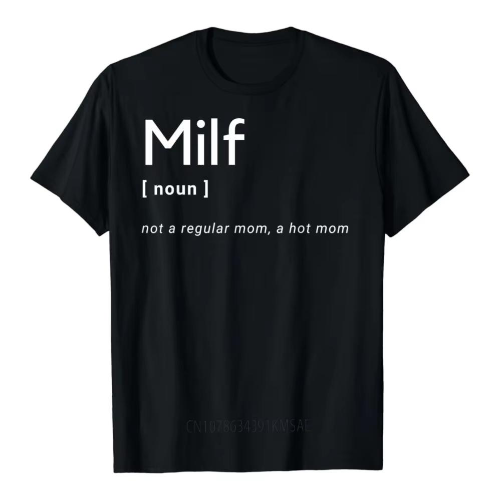 Смешные футболки с принтом MILF Hunter Графические футболки Высококачественные мужские и женские футболки с коротким рукавом Мужская спортивная одежда Мужские топы