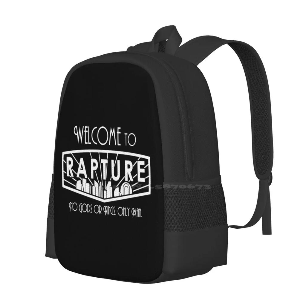 Добро пожаловать в Rapture Школьный рюкзак большой емкости Сумки для ноутбука Bioshock Добро пожаловать в Rapture Bioshock Rapture