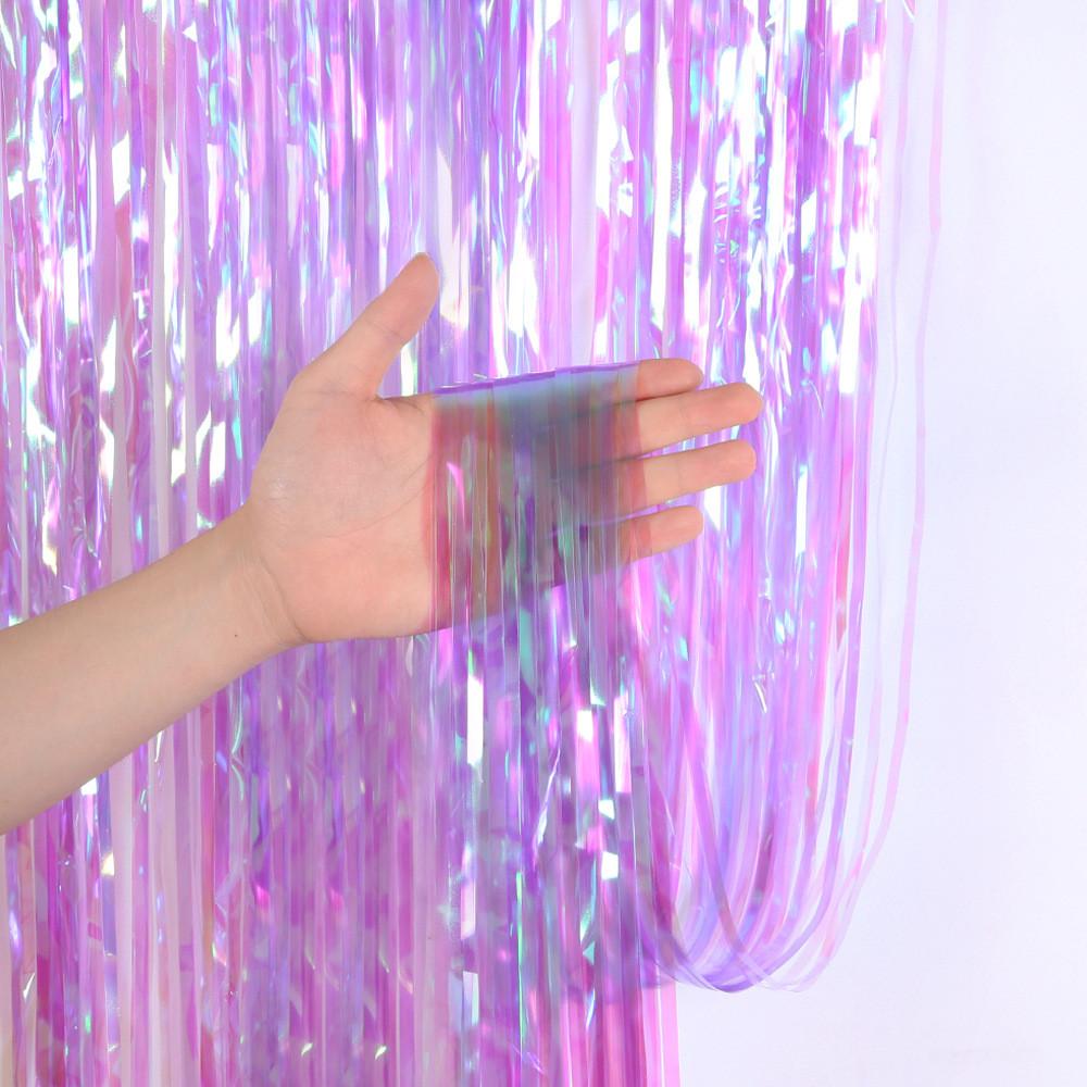 Festive 1x3 Meter Candy Colored Rain Streamer Curtain Ideal For Party And Event Setup