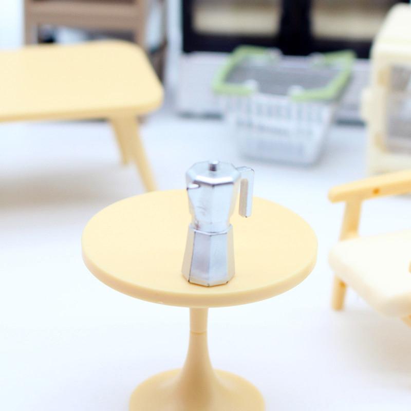 Dollhouse Grid Space Mini Coffee Pot Micro Scene Model Diy Kitchen Family Toy Doll Girl Gift Dollhouse Furniture Accessories