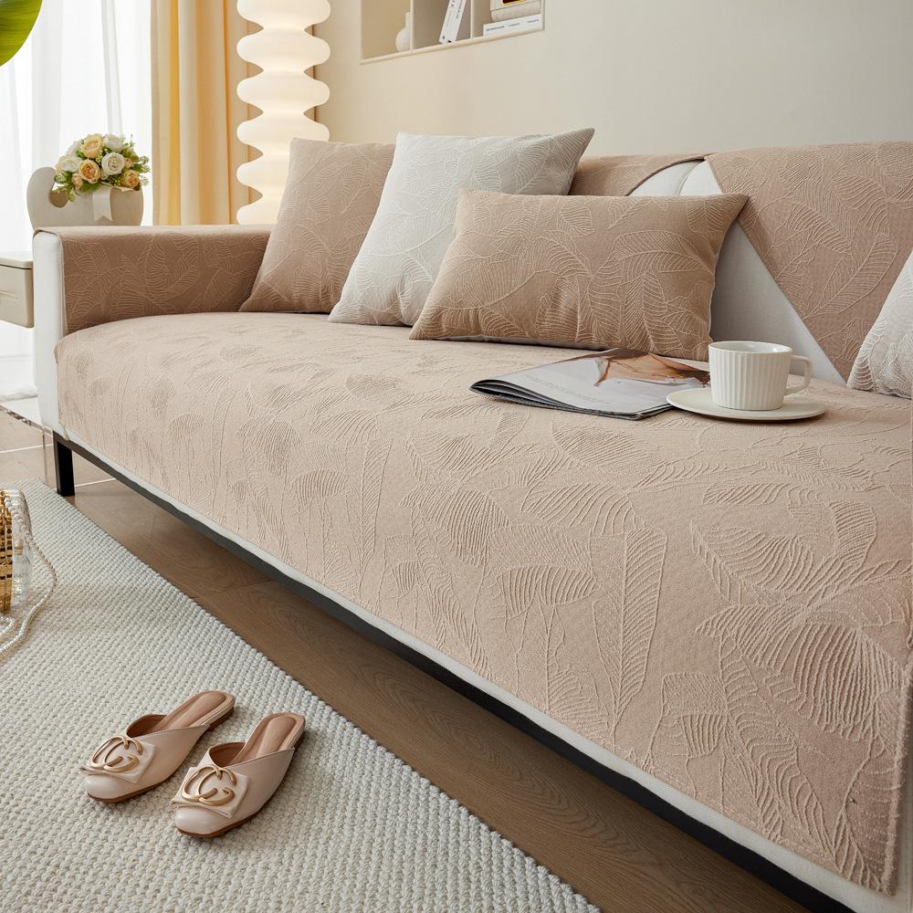 Жаккардовая диванная подушка из синели, универсальная легкая, роскошная, современная, простая подушка, нескользящая ткань для дивана