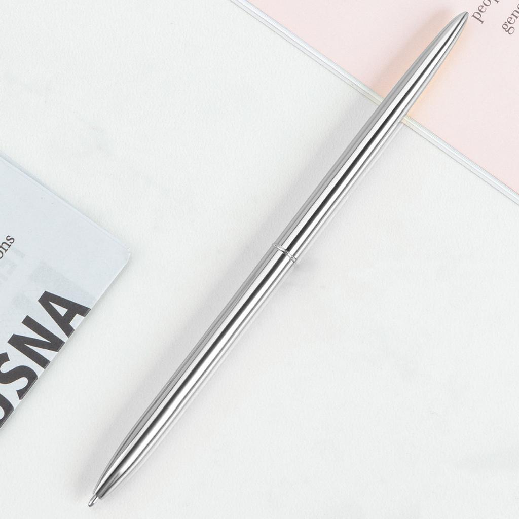 6 шт. Новинка Тонкая шариковая ручка с поворотным механизмом, металлическая шариковая ручка с наконечником 1,0 мм, ручка для письма и подписи, ручка для гостевого входа