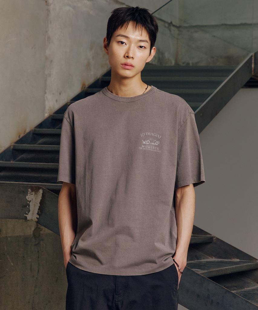 MINDBRIDGE Pigment Graphic Oversized Short Sleeve T-Shirt - 2 Colors