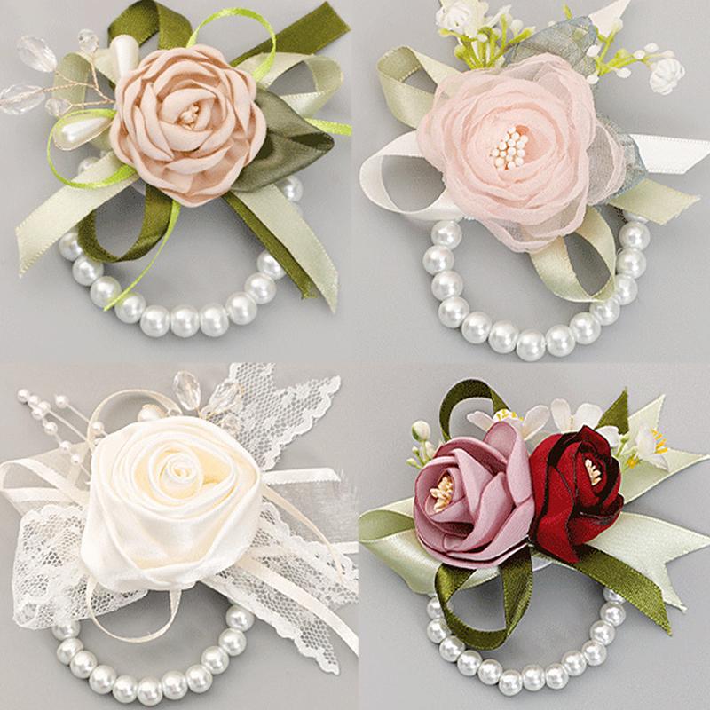 Свадебные торжества подружки невесты, свадебная вечеринка, эластичные аксессуары для фотографий с жемчугом, принадлежности