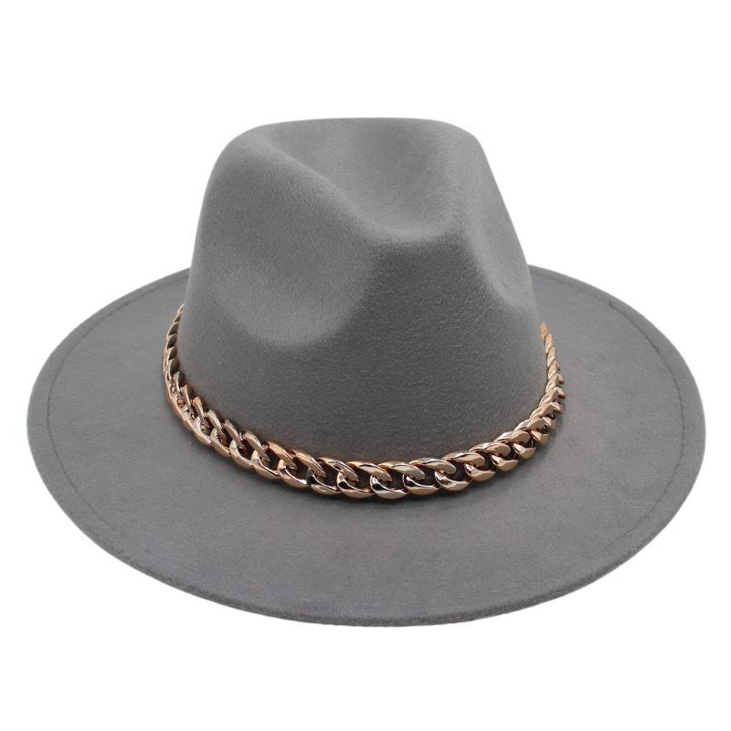 Шляпа-котелок с цепочкой, джазовая шляпа для мужчин и женщин, фетровая шляпа Джексона, сценическая твидовая шляпа