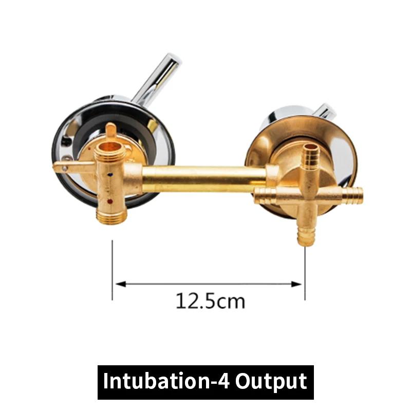 2/3/4/5 Output Hole Distance 10cm/ 12.5cm Brass Shower Room Faucet Bathroom Intubation Mixer Diverter For Shower Cabin Mixer