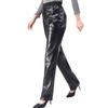 Women Pants Winter Thick Mother Warm Female Leather PU  Velvet Trousers Elastic Pant