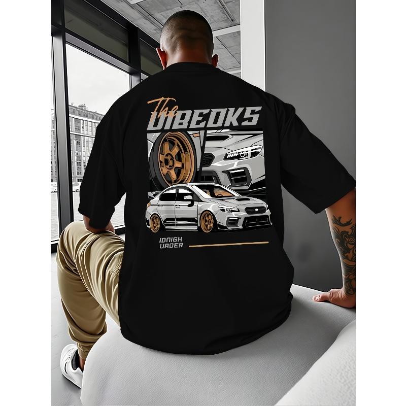 European Size Men'S Trendy Short-Sleeve Print Shirt