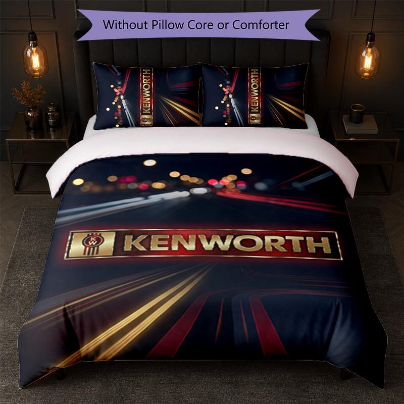 Kenworth Print 3Pcs Bedding Set Duvet Cover With Two Pillowcases Soft Bed Linen For Household Bedroom